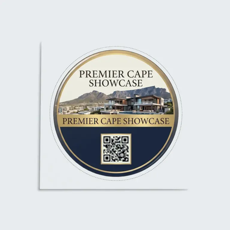 Custom licence disc sticker printed with a photo and QR code